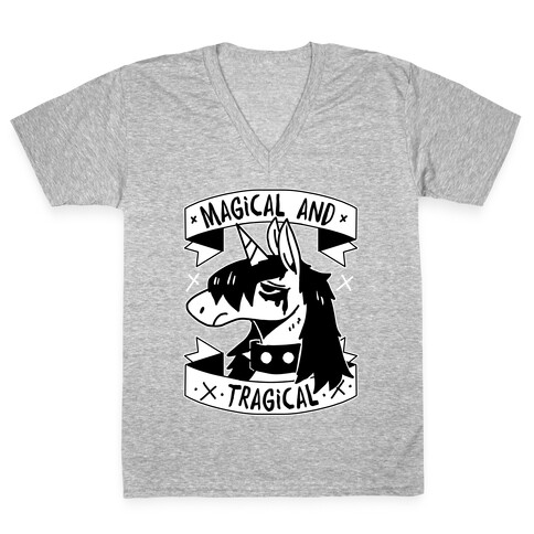 Magical And Tragical V-Neck Tee Shirt