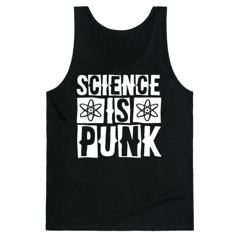 Science Is Punk White Print Tank Top