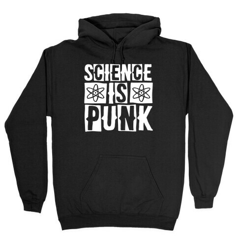 Science Is Punk White Print Hooded Sweatshirt
