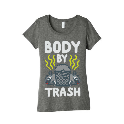 Body By Trash White Print Womens T-Shirt