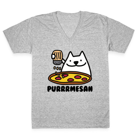 Purrrmesan V-Neck Tee Shirt