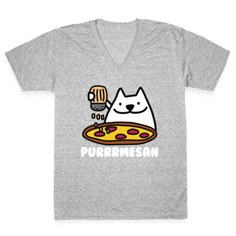 Purrrmesan V-Neck Tee Shirt