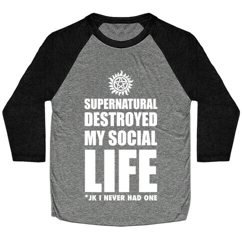 Supernatural Destroyed My Life Baseball Tee