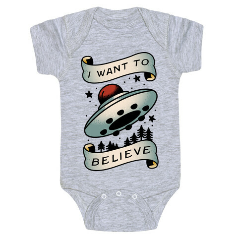 I Want to Believe (Old School Tattoo) Baby One-Piece