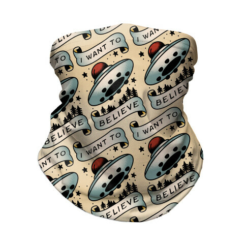 I Want to Believe (Old School Tattoo) Neck Gaiter