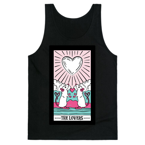 The Rat Lovers Tarot White Print Tank Top