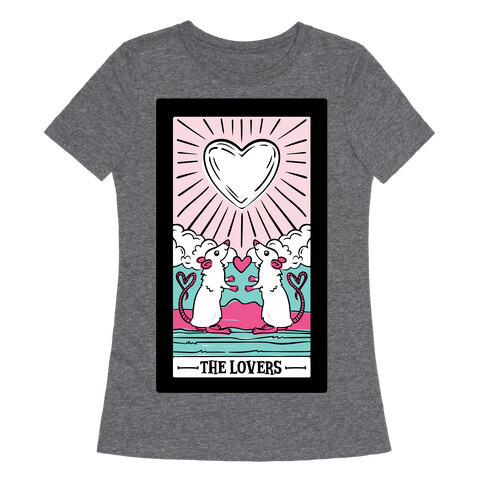The Rat Lovers Tarot White Print Womens T-Shirt
