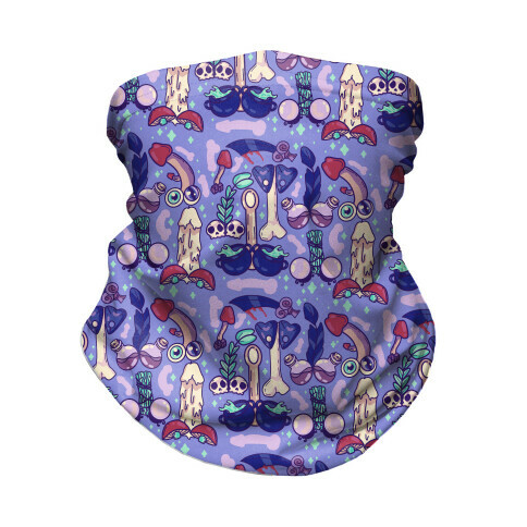 Phallic Witchy Things Pattern Neck Gaiter