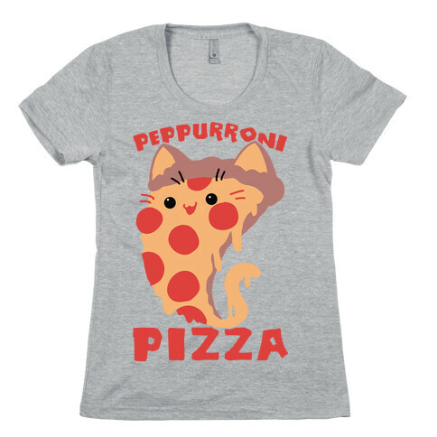 PepPURRoni Pizza Womens T-Shirt