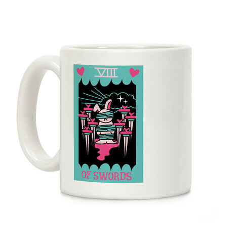 Creepy Cute Tarots: Eight of Swords Coffee Mug