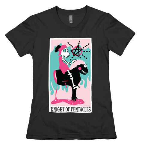 Creepy Cute Tarots: Knight of Pentacles Womens T-Shirt
