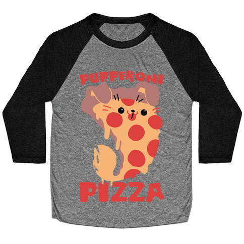 PUPPERoni Pizza Baseball Tee