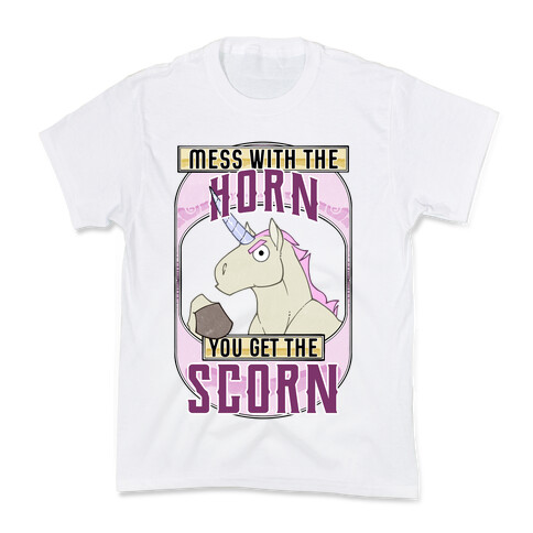Mess With The Horn You Get The Scorn Kids T-Shirt