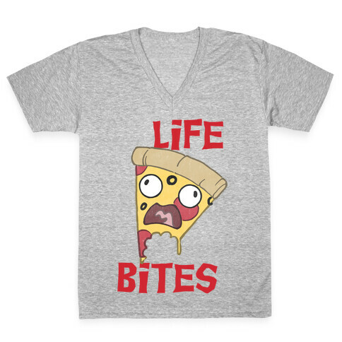 Life Bites V-Neck Tee Shirt