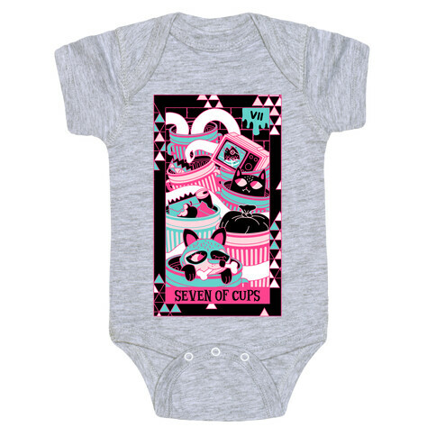 Creepy Cute Tarots: Seven Of Cups Baby One-Piece