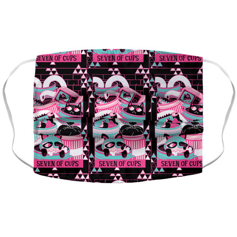 Creepy Cute Tarots: Seven Of Cups Accordion Face Mask