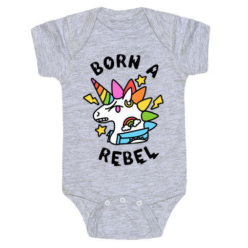Born a Rebel (Punk Unicorn) Baby One-Piece