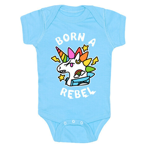 Born a Rebel (Punk Unicorn) Baby One-Piece