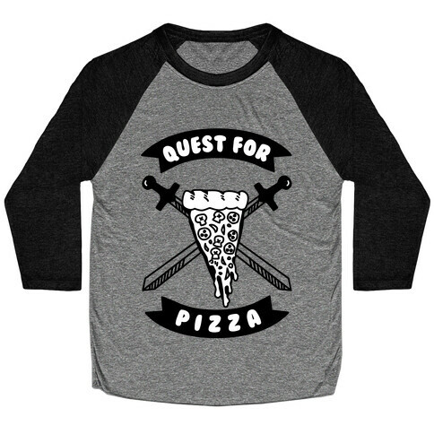 Quest for Pizza Baseball Tee