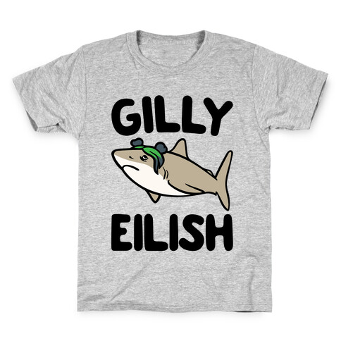 Gilly Eilish Shark Parody Kids T-Shirt