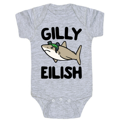 Gilly Eilish Shark Parody Baby One-Piece