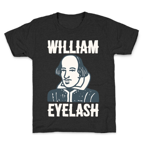 William Eyelash White Print Kids T-Shirt