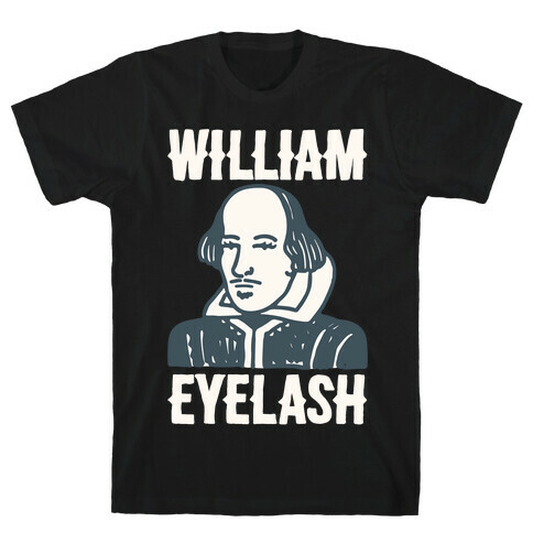 William Eyelash White Print T-Shirt