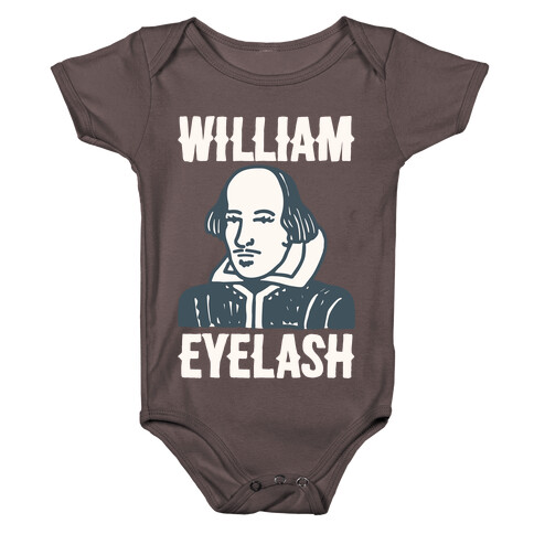 William Eyelash White Print Baby One-Piece