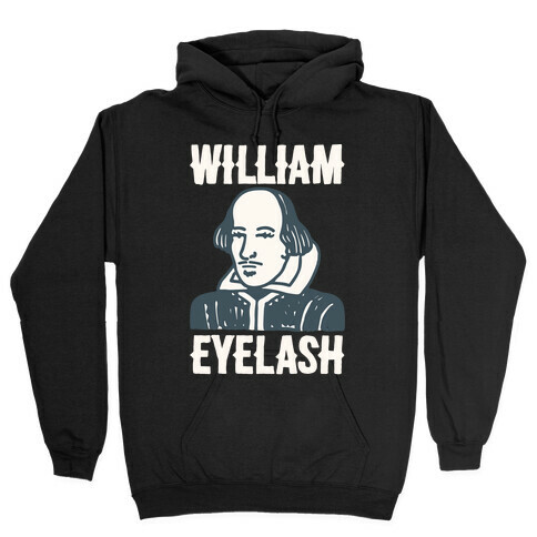 William Eyelash White Print Hooded Sweatshirt