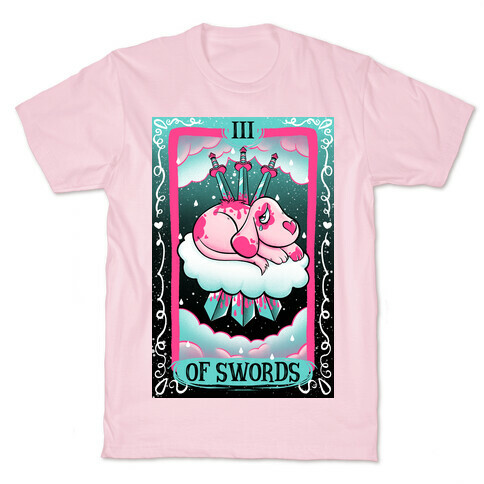 Creepy Cute Tarots: Three Of Swords T-Shirt