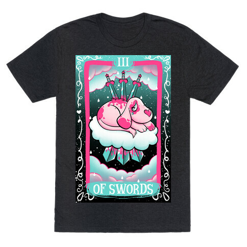 Creepy Cute Tarots: Three Of Swords T-Shirt