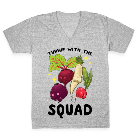 Turnip With The Squad V-Neck Tee Shirt
