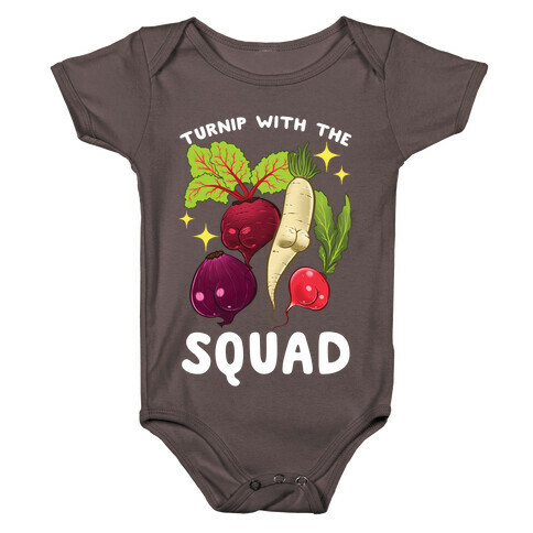 Turnip With The Squad Baby One-Piece