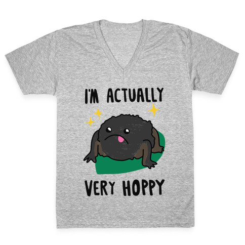 I'm Actually Very Hoppy V-Neck Tee Shirt