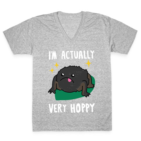 I'm Actually Very Hoppy V-Neck Tee Shirt