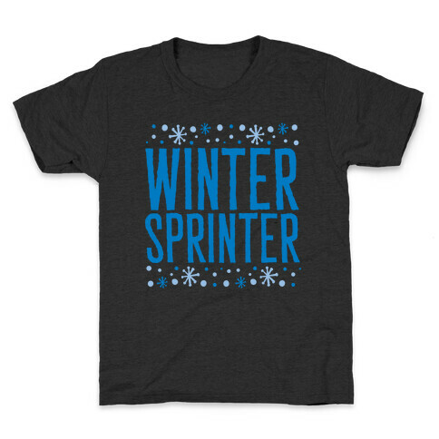 Winter Sprinter White Print Kids T-Shirt