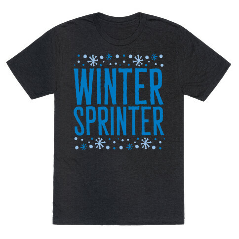 Winter Sprinter White Print T-Shirt