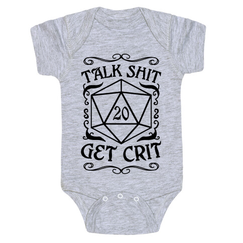 Talk shit Get Crit Baby One-Piece