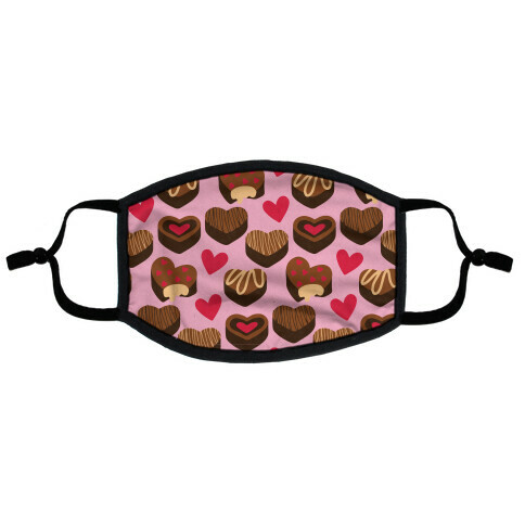 Chocolates of Love Pattern Flat Face Mask