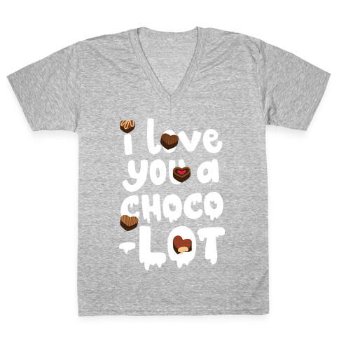 I Love You A Choco-LOT V-Neck Tee Shirt