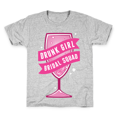 Drunk Girl Bridal Squad Kids T-Shirt