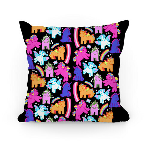 LGBTQ Unicorns Pattern Pillow