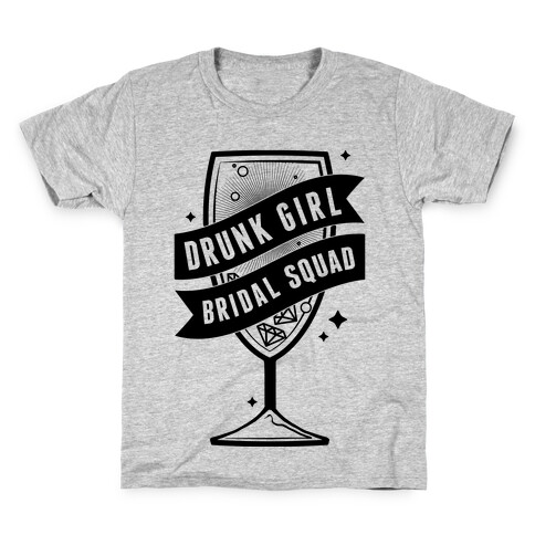 Drunk Girl Bridal Squad Kids T-Shirt