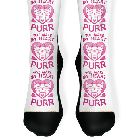 You Make My Heart Purr Sock