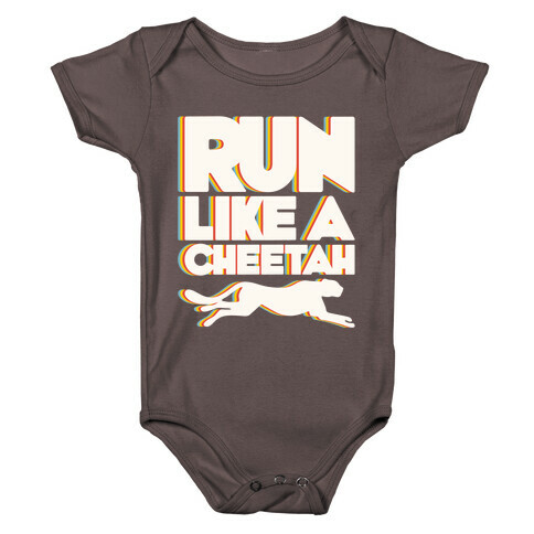 Run Like A Cheetah White Print Baby One-Piece