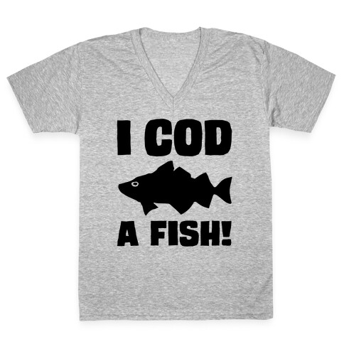 I Cod A Fish V-Neck Tee Shirt