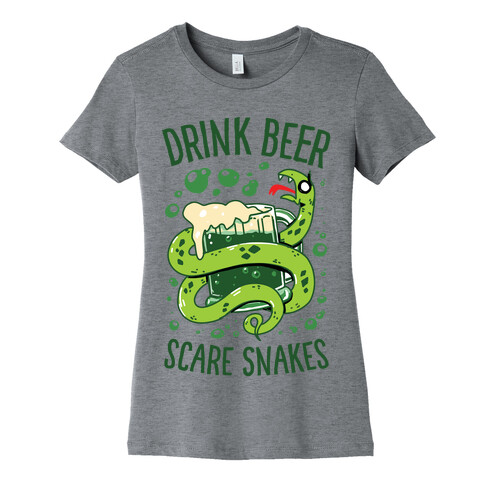 Drink Beer Scare Snakes Womens T-Shirt