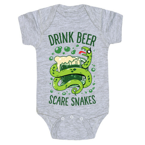 Drink Beer Scare Snakes Baby One-Piece