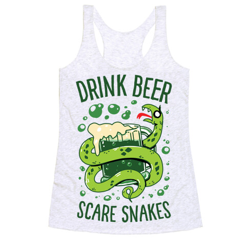 Drink Beer Scare Snakes Racerback Tank Top