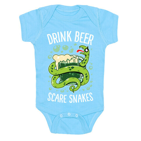 Drink Beer Scare Snakes Baby One-Piece
